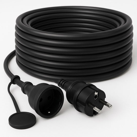 Cablu prelungitor pentru constructii / gradina, 10 m, 3 x 2.5 mm, negru, Ondragon OD010E